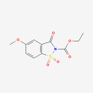 ethyl 5-methoxy-3-oxo-1,2-benzisothiazole-2(3H)-carboxylate 1,1-dioxide