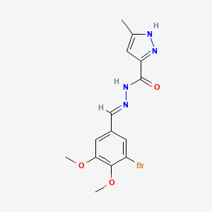 N'-(3-bromo-4,5-dimethoxybenzylidene)-5-methyl-1H-pyrazole-3-carbohydrazide