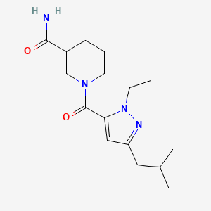 1-[(1-ethyl-3-isobutyl-1H-pyrazol-5-yl)carbonyl]-3-piperidinecarboxamide