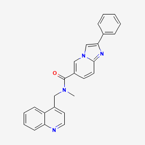 N-methyl-2-phenyl-N-(quinolin-4-ylmethyl)imidazo[1,2-a]pyridine-6-carboxamide