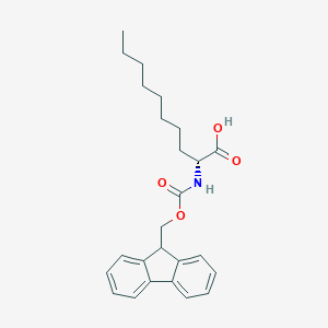 molecular formula C25H31NO4 B557315 (2R)-2-(9H-芴-9-基甲氧羰基氨基)癸酸 CAS No. 220497-96-1