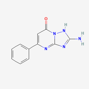 molecular formula C11H9N5O B5573159 2-amino-5-phenyl[1,2,4]triazolo[1,5-a]pyrimidin-7(3H)-one 