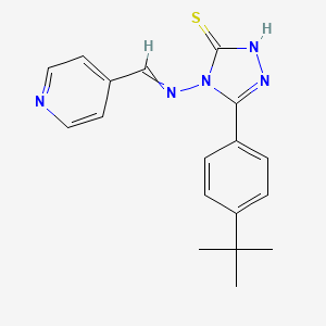 3-(4-tert-butylphenyl)-4-(pyridin-4-ylmethylideneamino)-1H-1,2,4-triazole-5-thione