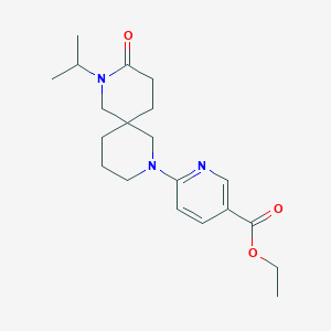 ethyl 6-(8-isopropyl-9-oxo-2,8-diazaspiro[5.5]undec-2-yl)nicotinate