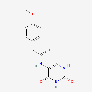 molecular formula C13H13N3O4 B5573192 N-(2,4-二氧代-1,2,3,4-四氢-5-嘧啶基)-2-(4-甲氧基苯基)乙酰胺 