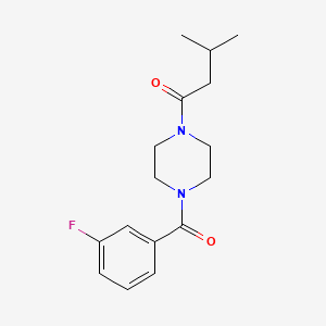 1-[4-(3-fluorobenzoyl)piperazin-1-yl]-3-methylbutan-1-one