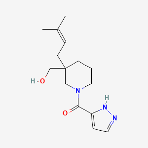 [3-(3-methyl-2-buten-1-yl)-1-(1H-pyrazol-3-ylcarbonyl)-3-piperidinyl]methanol