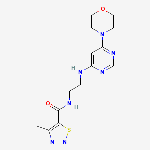 4-methyl-N-(2-{[6-(4-morpholinyl)-4-pyrimidinyl]amino}ethyl)-1,2,3-thiadiazole-5-carboxamide