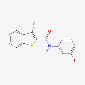 molecular formula C15H9ClFNOS B5573242 3-氯-N-(3-氟苯基)-1-苯并噻吩-2-甲酰胺 