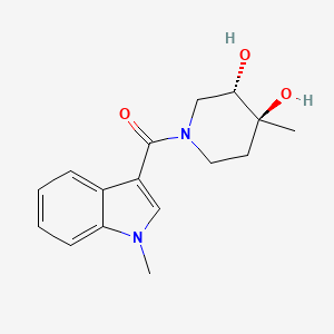 (3S*,4S*)-4-methyl-1-[(1-methyl-1H-indol-3-yl)carbonyl]piperidine-3,4-diol