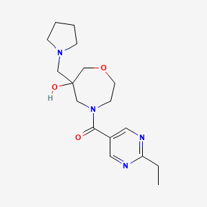 4-[(2-ethylpyrimidin-5-yl)carbonyl]-6-(pyrrolidin-1-ylmethyl)-1,4-oxazepan-6-ol