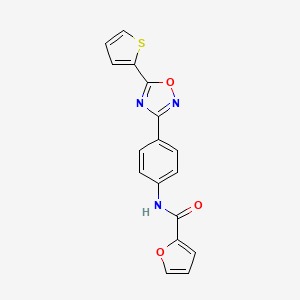 N-{4-[5-(2-thienyl)-1,2,4-oxadiazol-3-yl]phenyl}-2-furamide