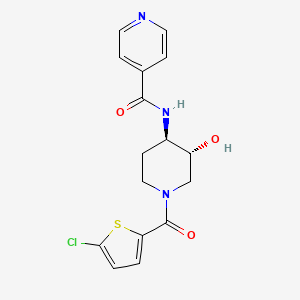 N-{(3R*,4R*)-1-[(5-chloro-2-thienyl)carbonyl]-3-hydroxypiperidin-4-yl}isonicotinamide