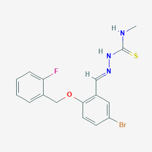 (2E)-2-{5-bromo-2-[(2-fluorobenzyl)oxy]benzylidene}-N-methylhydrazinecarbothioamide