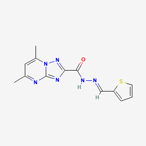 5,7-DIMETHYL-N'-[(E)-(THIOPHEN-2-YL)METHYLIDENE]-[1,2,4]TRIAZOLO[1,5-A]PYRIMIDINE-2-CARBOHYDRAZIDE