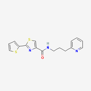 N-[3-(2-pyridinyl)propyl]-2-(2-thienyl)-1,3-thiazole-4-carboxamide