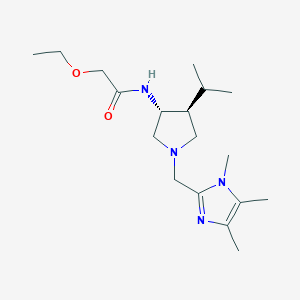 2-ethoxy-N-{rel-(3R,4S)-4-isopropyl-1-[(1,4,5-trimethyl-1H-imidazol-2-yl)methyl]-3-pyrrolidinyl}acetamide dihydrochloride