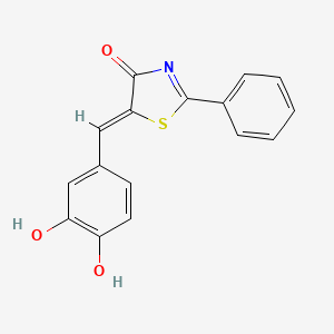 (5Z)-5-[(3,4-dihydroxyphenyl)methylidene]-2-phenyl-1,3-thiazol-4-one