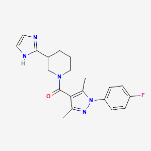 1-{[1-(4-fluorophenyl)-3,5-dimethyl-1H-pyrazol-4-yl]carbonyl}-3-(1H-imidazol-2-yl)piperidine