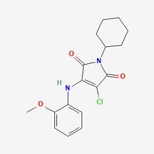 3-chloro-1-cyclohexyl-4-[(2-methoxyphenyl)amino]-1H-pyrrole-2,5-dione