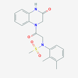 molecular formula C19H21N3O4S B5573380 N-(2,3-dimethylphenyl)-N-[2-oxo-2-(3-oxo-3,4-dihydro-1(2H)-quinoxalinyl)ethyl]methanesulfonamide 