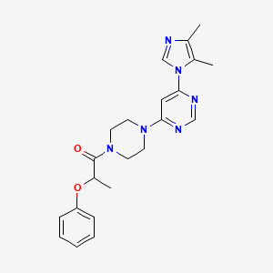 4-(4,5-dimethyl-1H-imidazol-1-yl)-6-[4-(2-phenoxypropanoyl)-1-piperazinyl]pyrimidine