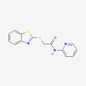 molecular formula C14H11N3OS2 B5573387 2-(1,3-benzothiazol-2-ylthio)-N-2-pyridinylacetamide 