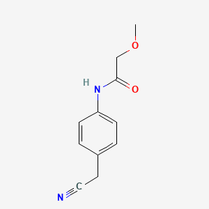 molecular formula C11H12N2O2 B5573435 N-[4-(cyanomethyl)phenyl]-2-methoxyacetamide 