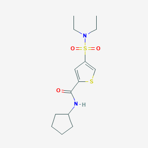 molecular formula C14H22N2O3S2 B5573441 N-cyclopentyl-4-[(diethylamino)sulfonyl]-2-thiophenecarboxamide 