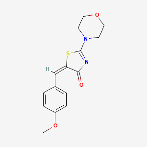 molecular formula C15H16N2O3S B5573448 5-(4-methoxybenzylidene)-2-(4-morpholinyl)-1,3-thiazol-4(5H)-one 