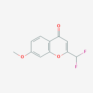 molecular formula C11H8F2O3 B5573453 2-(difluoromethyl)-7-methoxy-4H-chromen-4-one 