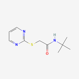 N-tert-butyl-2-(pyrimidin-2-ylsulfanyl)acetamide