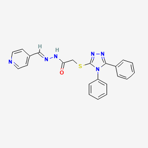 2-[(4,5-diphenyl-4H-1,2,4-triazol-3-yl)sulfanyl]-N'-[(E)-pyridin-4-ylmethylidene]acetohydrazide