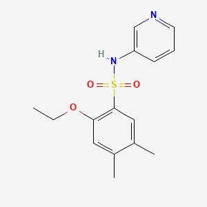 molecular formula C15H18N2O3S B5573543 2-乙氧基-4,5-二甲基-N-3-吡啶基苯磺酰胺 