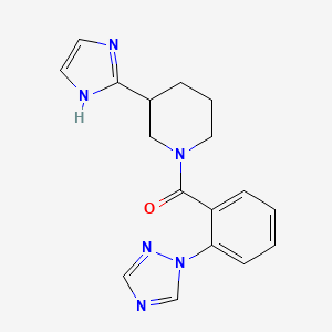 3-(1H-imidazol-2-yl)-1-[2-(1H-1,2,4-triazol-1-yl)benzoyl]piperidine