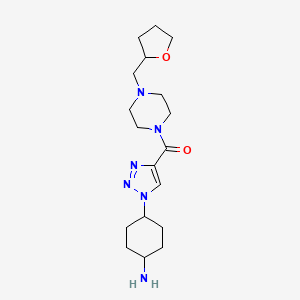 [cis-4-(4-{[4-(tetrahydrofuran-2-ylmethyl)piperazin-1-yl]carbonyl}-1H-1,2,3-triazol-1-yl)cyclohexyl]amine