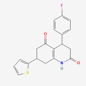 4-(4-fluorophenyl)-7-(2-thienyl)-4,6,7,8-tetrahydro-2,5(1H,3H)-quinolinedione