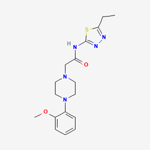 molecular formula C17H23N5O2S B5573636 N-(5-乙基-1,3,4-噻二唑-2-基)-2-[4-(2-甲氧苯基)-1-哌嗪基]乙酰胺 