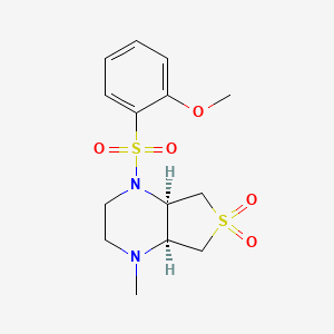 (4aS*,7aR*)-1-[(2-methoxyphenyl)sulfonyl]-4-methyloctahydrothieno[3,4-b]pyrazine 6,6-dioxide