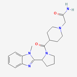 2-(4-{[2-(1-methyl-1H-benzimidazol-2-yl)-1-pyrrolidinyl]carbonyl}-1-piperidinyl)acetamide