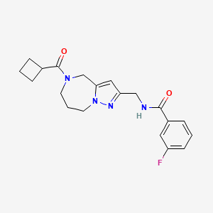 N-{[5-(cyclobutylcarbonyl)-5,6,7,8-tetrahydro-4H-pyrazolo[1,5-a][1,4]diazepin-2-yl]methyl}-3-fluorobenzamide