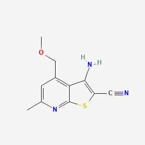 molecular formula C11H11N3OS B5573655 3-氨基-4-(甲氧基甲基)-6-甲基噻吩并[2,3-b]吡啶-2-腈 