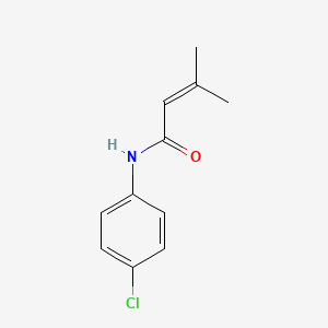 molecular formula C11H12ClNO B5573667 N-(4-chlorophenyl)-3-methyl-2-butenamide 