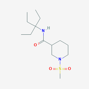 molecular formula C14H28N2O3S B5573685 N-(1,1-diethylpropyl)-1-(methylsulfonyl)-3-piperidinecarboxamide 