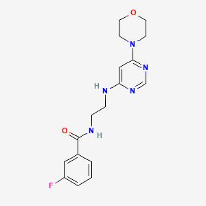 3-fluoro-N-(2-{[6-(4-morpholinyl)-4-pyrimidinyl]amino}ethyl)benzamide