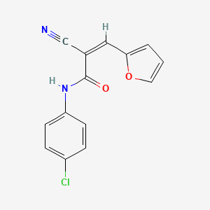 N-(4-chlorophenyl)-2-cyano-3-(2-furyl)acrylamide