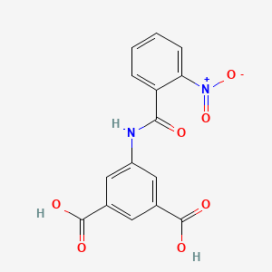 molecular formula C15H10N2O7 B5573765 5-[(2-nitrobenzoyl)amino]isophthalic acid 