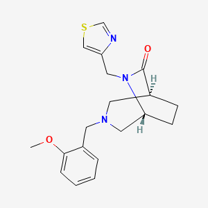 (1S,5R)-3-[(2-methoxyphenyl)methyl]-6-(1,3-thiazol-4-ylmethyl)-3,6-diazabicyclo[3.2.2]nonan-7-one