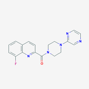 8-fluoro-2-{[4-(2-pyrazinyl)-1-piperazinyl]carbonyl}quinoline