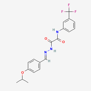 N'-[(E)-(4-propan-2-yloxyphenyl)methylideneamino]-N-[3-(trifluoromethyl)phenyl]oxamide